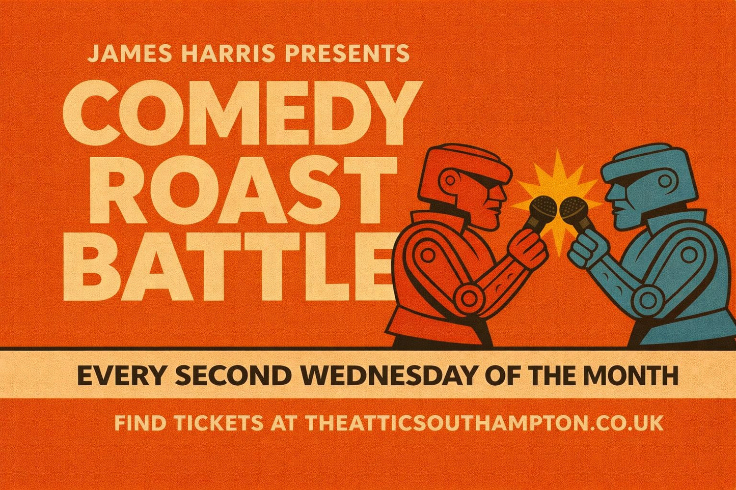 Open Mic Comedy Night in Southampton The epic Comedy Roast Battles - Wednesday 11th March