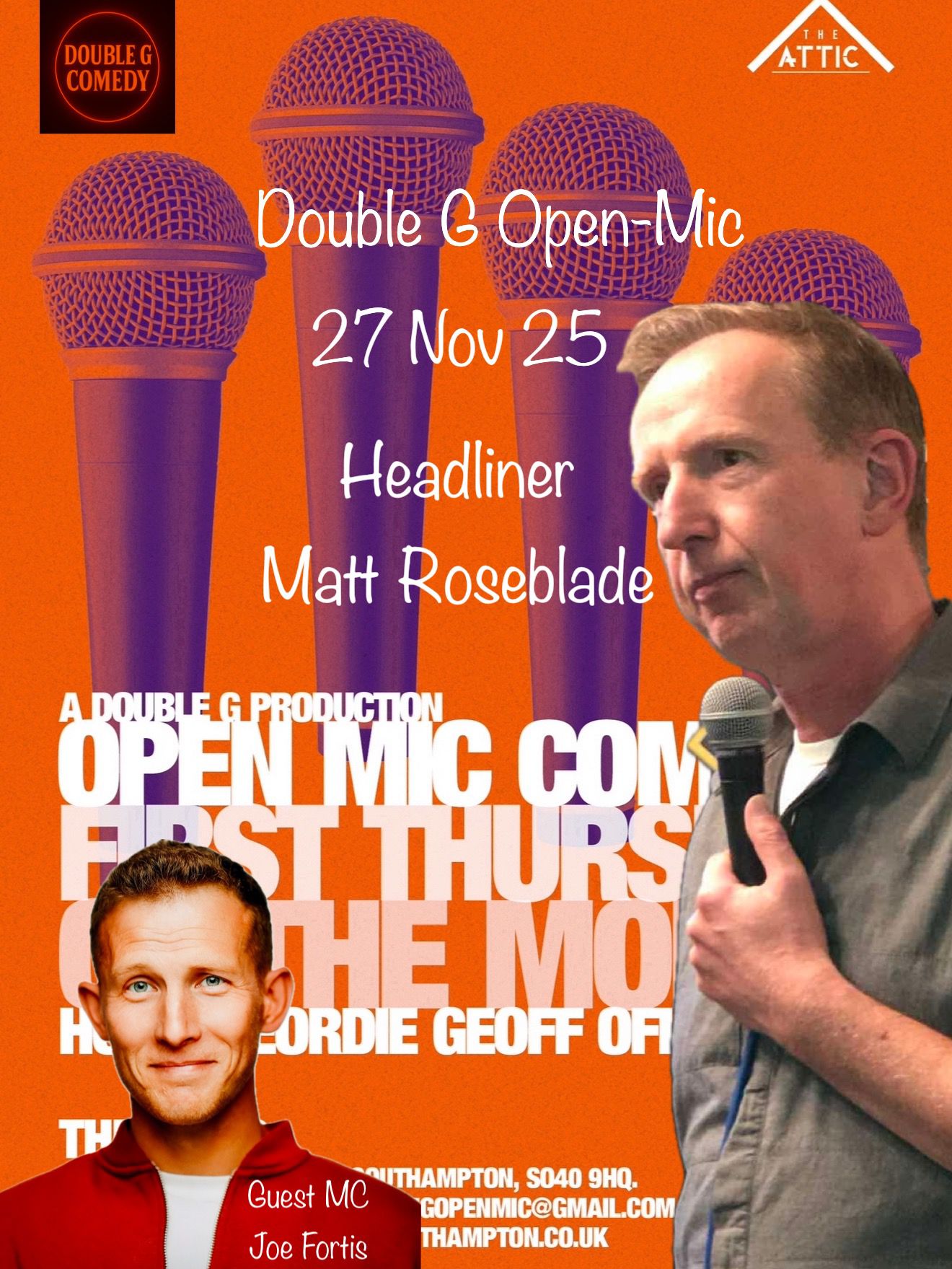 Open Mic Comedy Night Special near me- Thursday 27th November 2025
