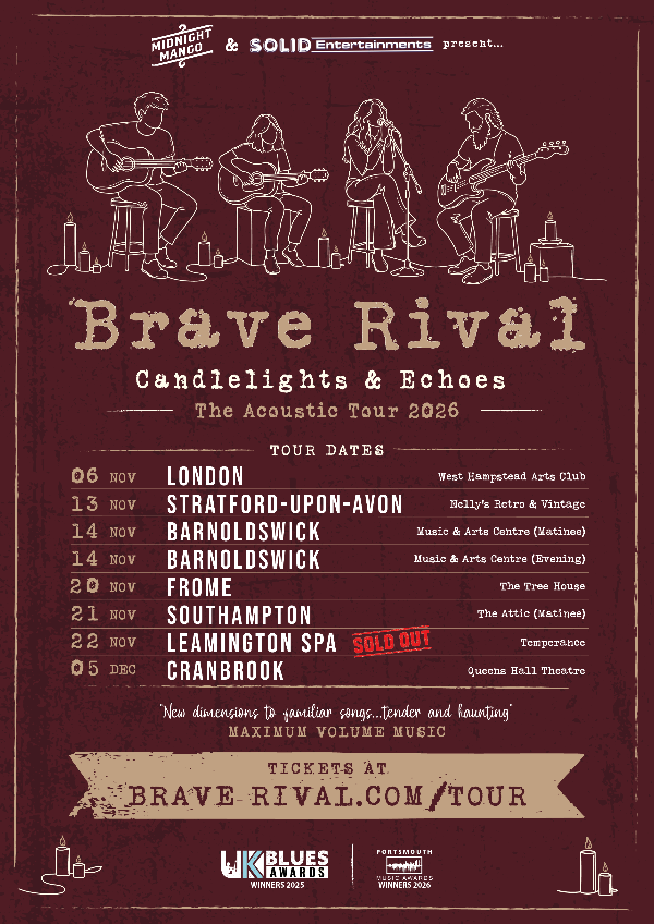 Brave Rival "Candlelights & Echoes" Acoustic Tour at The Attic in Southampton - Saturday 21st November