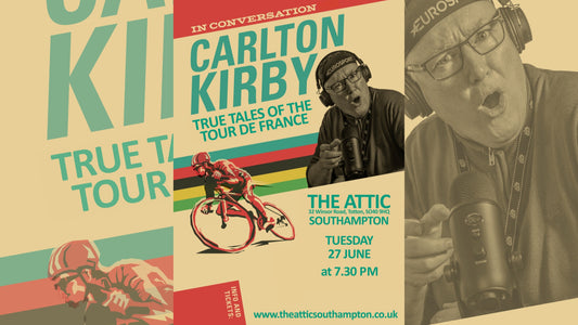 Carlton Kirby talking all things cycling at The Attic in Southampton