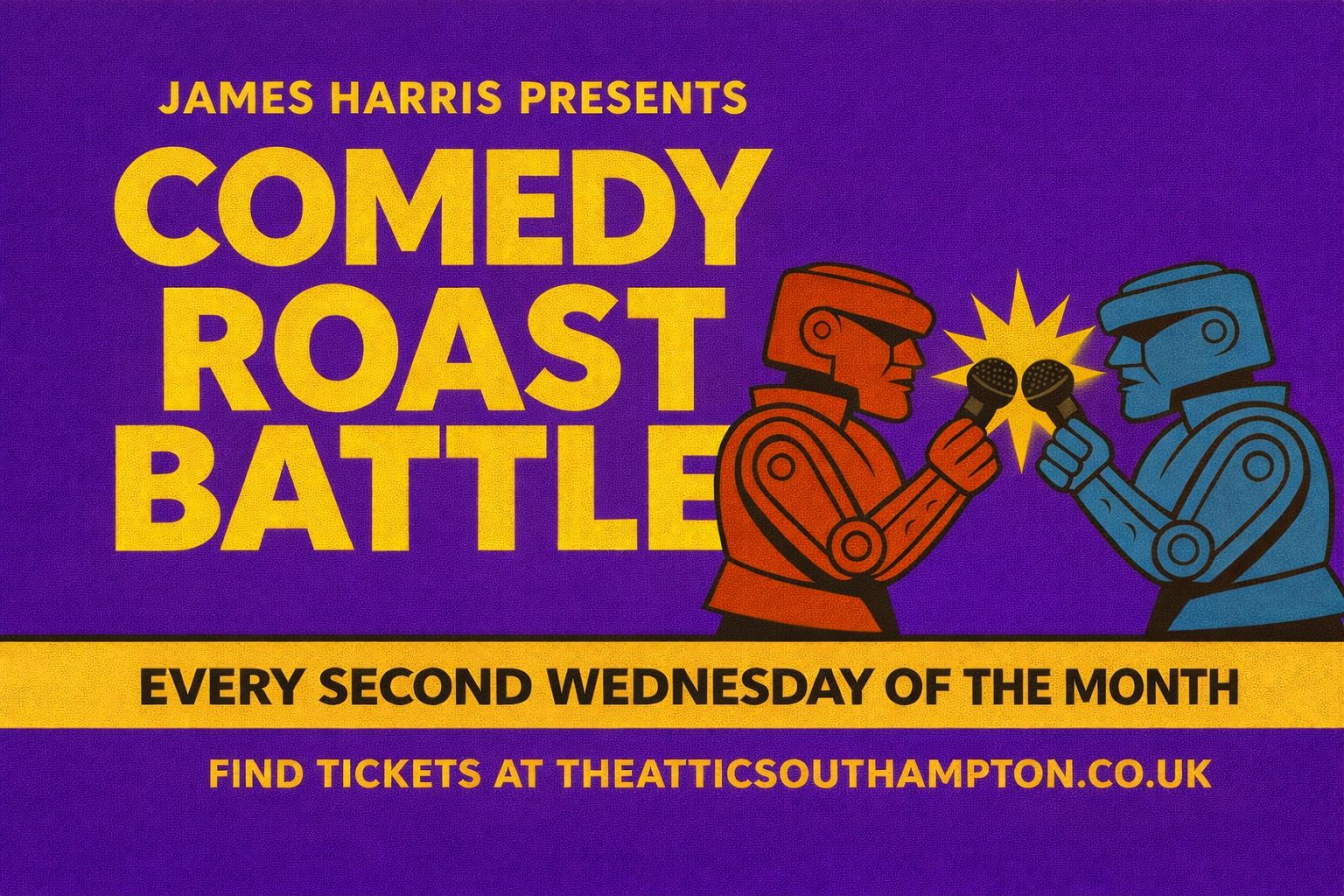 A night of Comedy Roast Battles in Southampton - Wednesday 8th April 2026