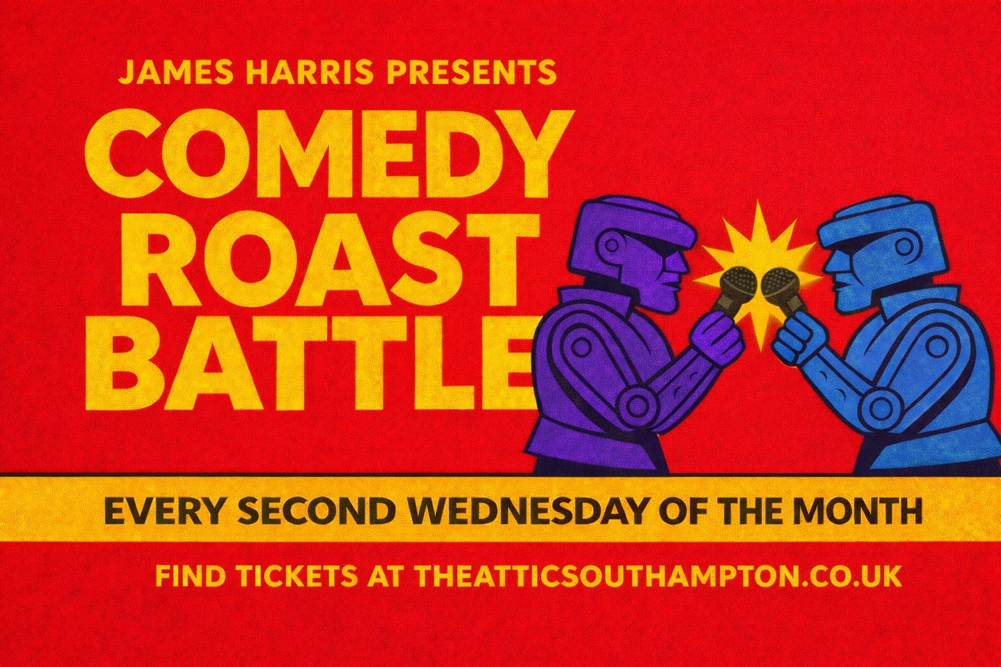 A Comedy Night of Comedy Roast Battles in Southampton  Wednesday 14th January