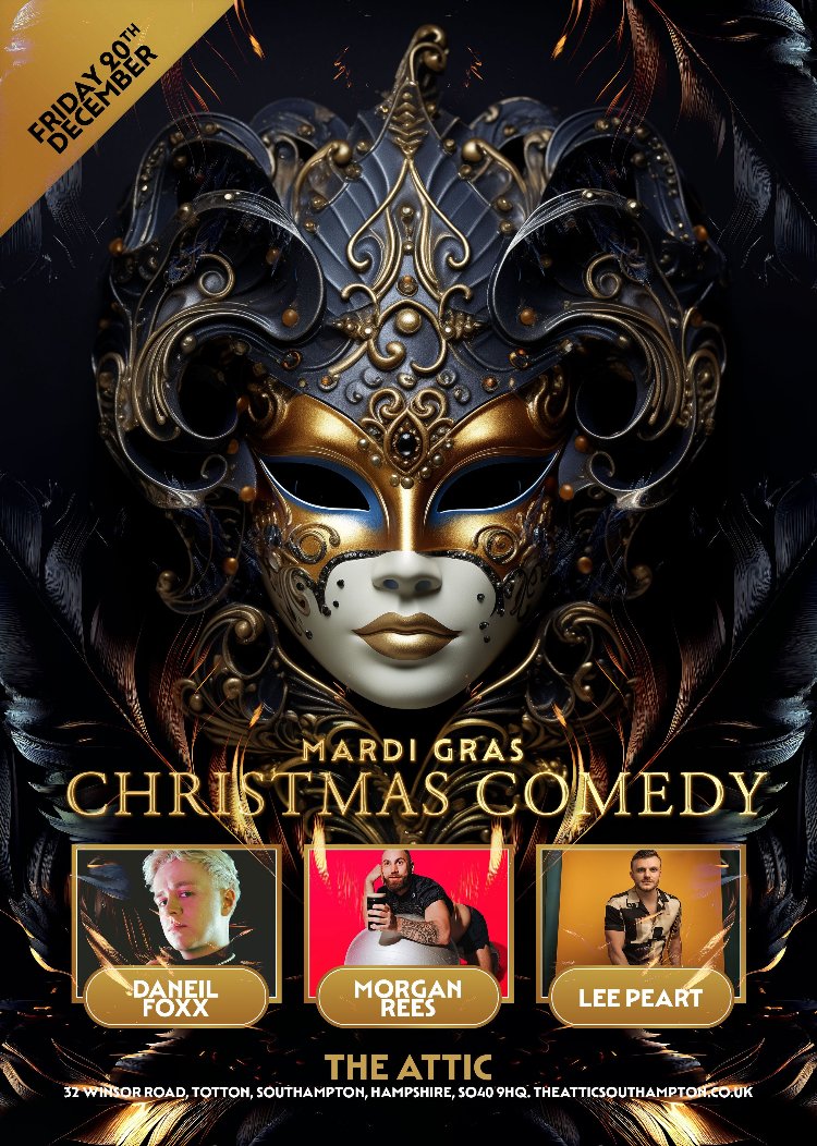 Mardi Gras Stand Up Comedy in Southampton - Friday 20th December