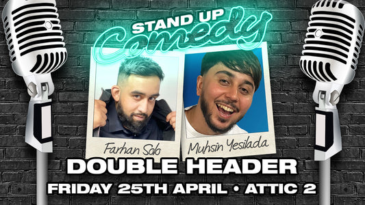 April Comedy stand up double header near me in Totton, Southampton ;The Attic 2