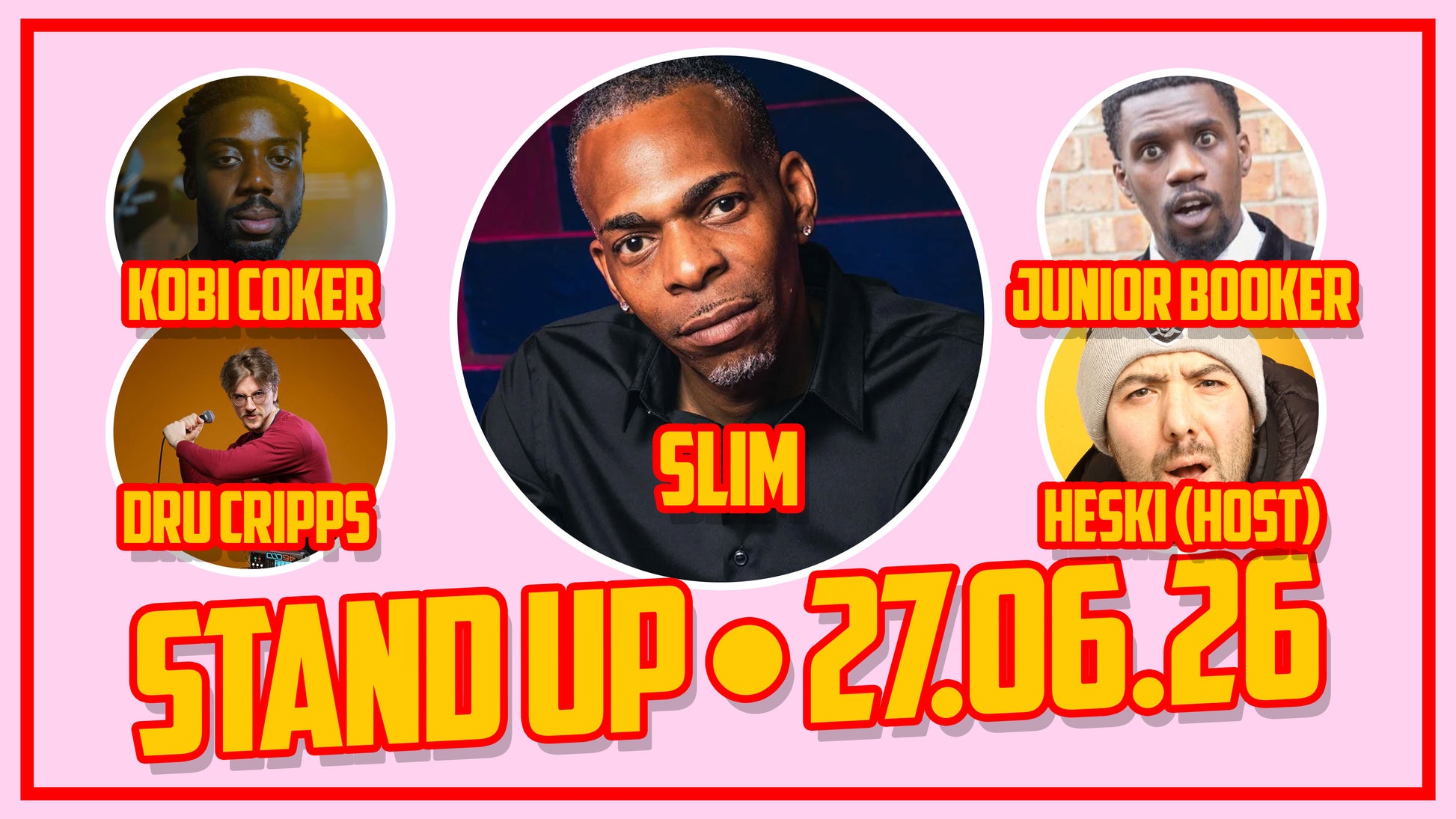 Stand up comedy at it's best - Saturday 27th June 2026
