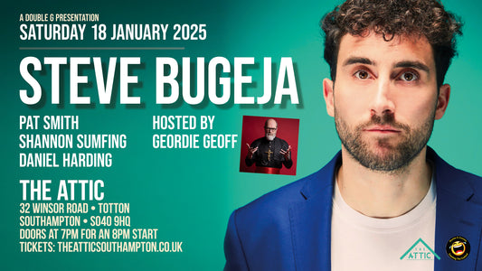 stand up comedian Steve Bugeja headlining in Southampton in 18th January