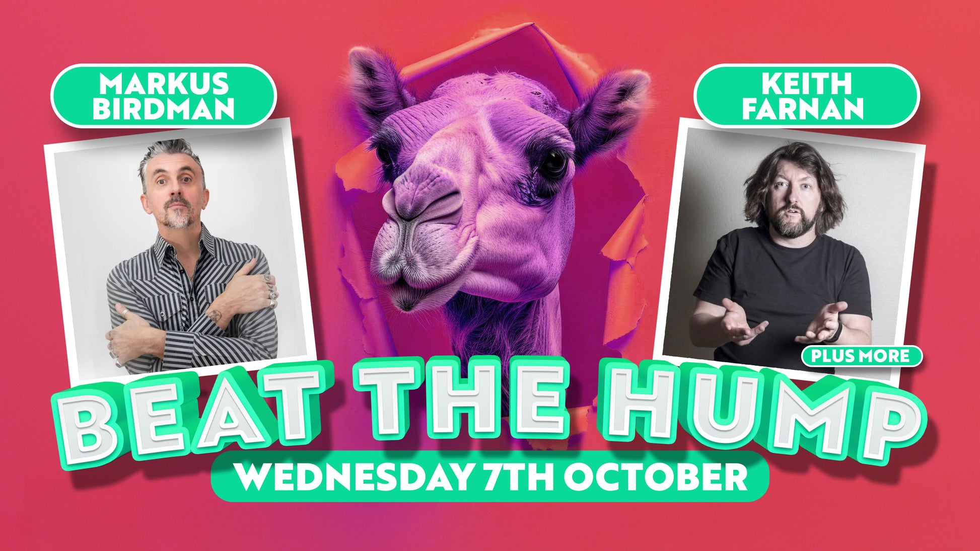 Marcus Birdman & Keith Farnan comedy stand-up Wednesday 7th October