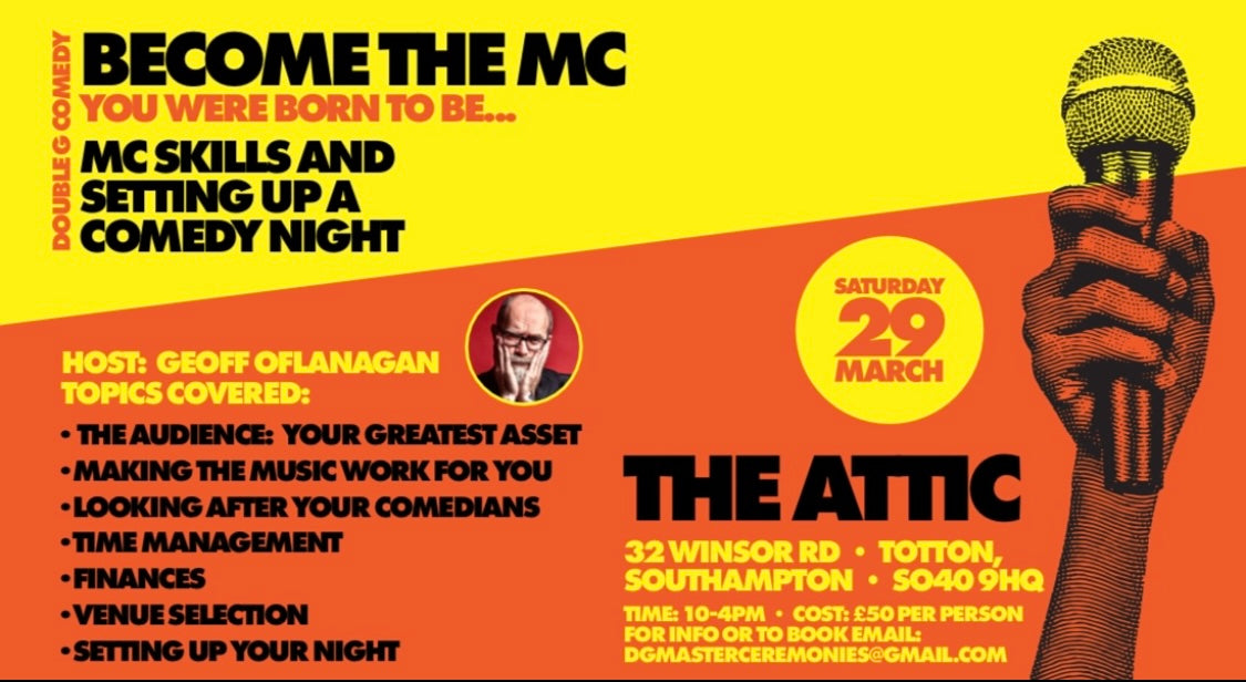 Stand up Comedy MC Bootcamp Course - Saturday 29th March